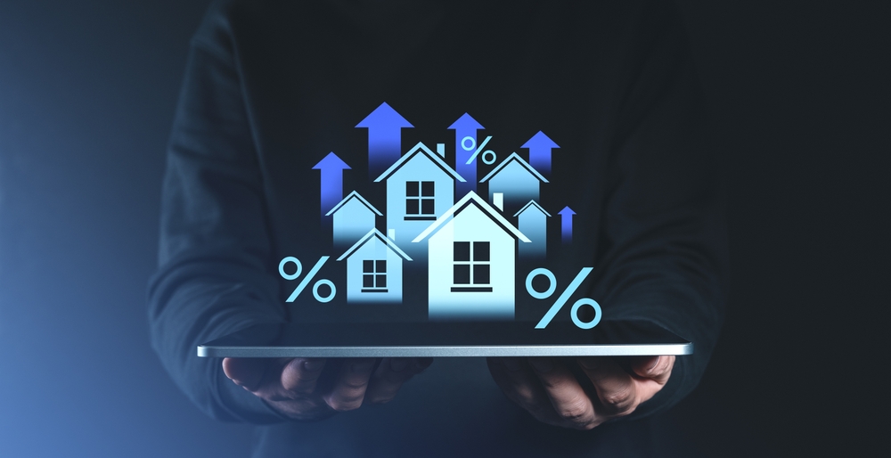 symbolizing real estate and mortgage rates